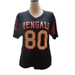 Vintage Cincinnati Bengals Black Orange Cotton NFL Football Jersey T-Shirt Sz XL